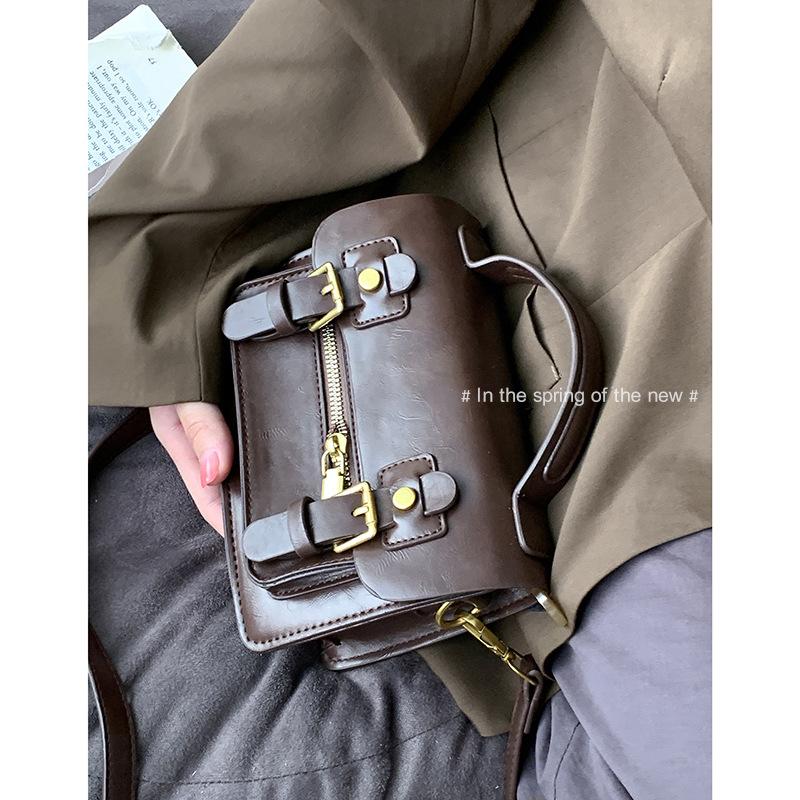 Retro Bag Women'Snewest Trendy Fashion Portable Small Square Bag All-Match Ins Shoulder Messenger Bag