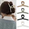 Korean Simple Solid Color Hair Claw For Women Crab Clip Fashion Acrylic Cross Big Hairpins Girls Accessories