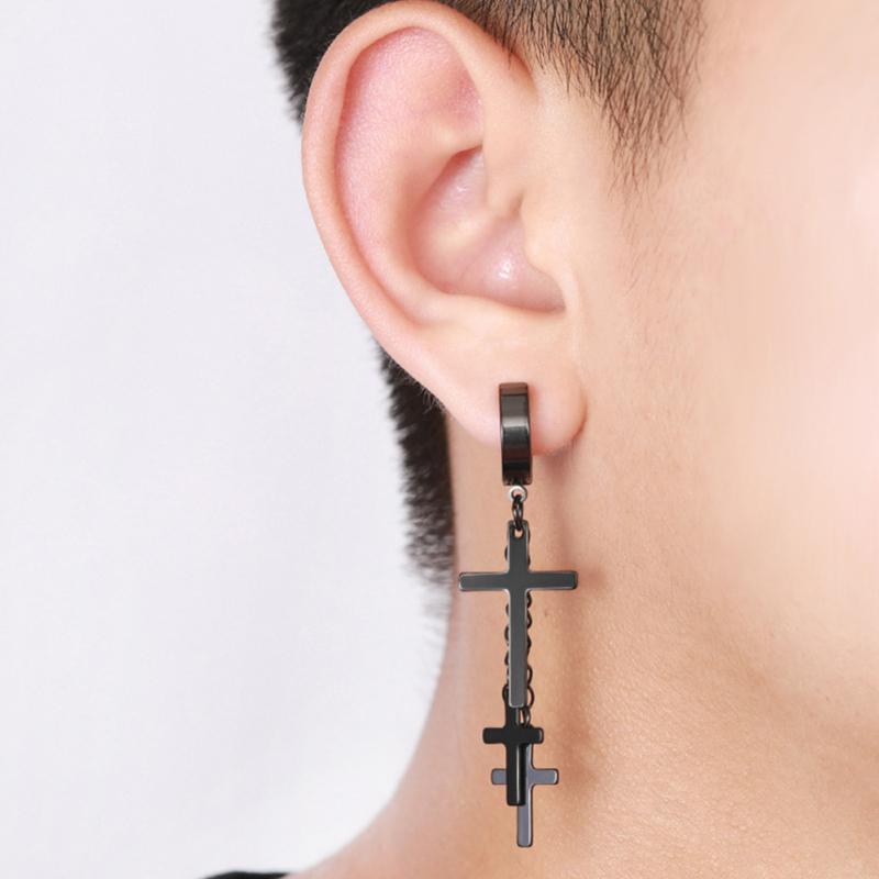 RUI RUI YU 2 Stk/sett Øreklips Titanstål Gotisk Sort Universal Ørepropper