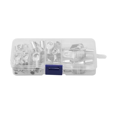 60pcs Assortment Car Auto Copper Rings Terminal Set Wire Crimp Fittings Battery Bare Cable Heat