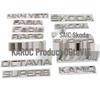 Compatible Skoda Trunk Letter Badges: RAPID, SUPERB, KAMIQ, KAROQ Emblems