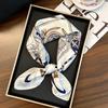 Polka dot silk scarf square scarf high-end new versatile decorative scarf scarf scarf neck cashew flower scarf shawl can be used as a tube top
