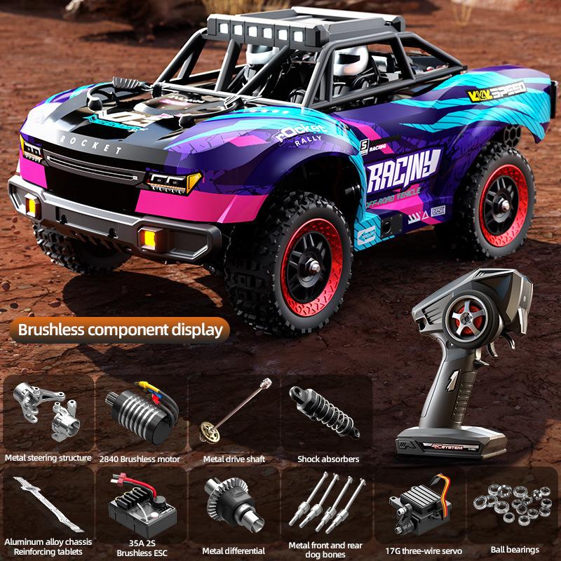 Non-Toxic Scy 1/18 Off-Road Vehicle 50 Km/H Brushless Full-Scale Remote Control 4Wd Short Card Vehicle Racing Toys For Kids Adult Gifts