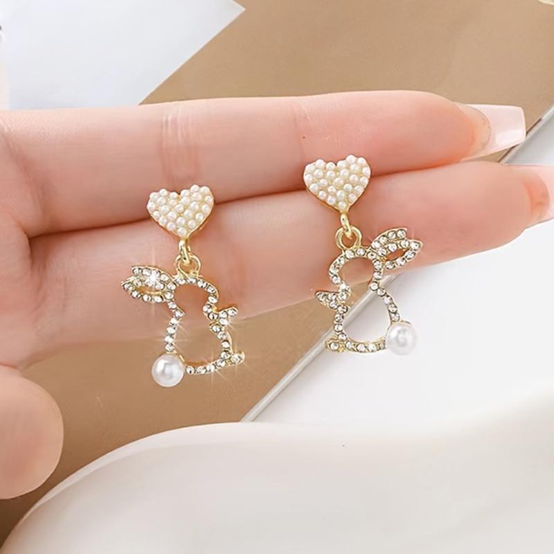Elegant Cat Earrings Synthetic Zirconia Cute Animal Theme Jewelry Perfect for Women's Daily Wear and Party Gifts