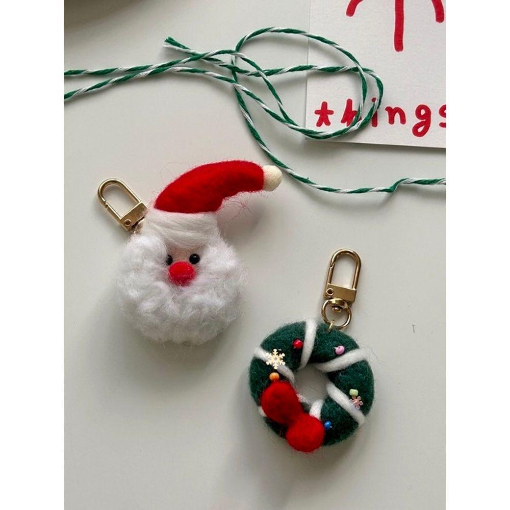 Elegant Table Happy Christmas Keyring 6 Types of Doll Keychains Wool