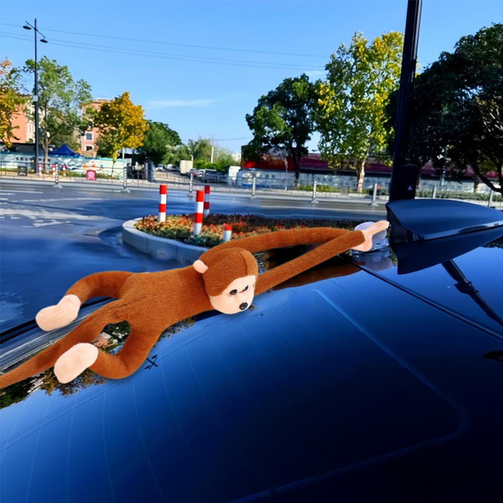 Car Accessories Vehicle Mounted Monkey Quick Release Monkey Pendant Creativity Decorate Rear Doll Hanging Monkey Car Gibbon W8U6