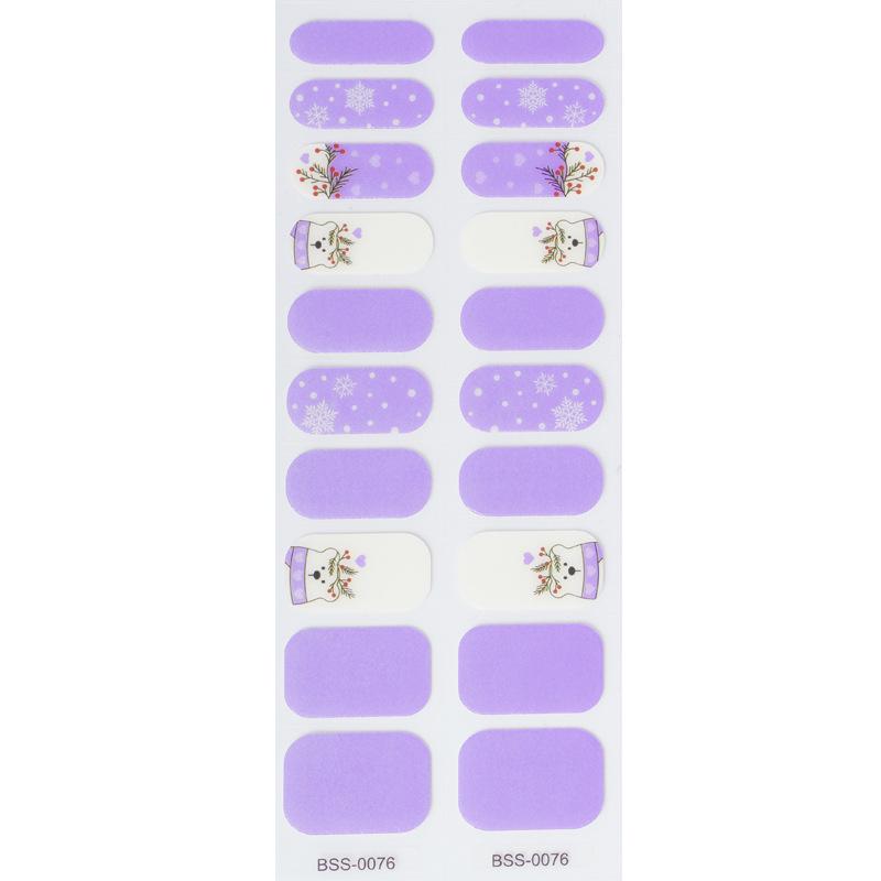 Semi-cured Nail Sticker Holiday Christmas Snowflake 5D Stereogel nail sticker