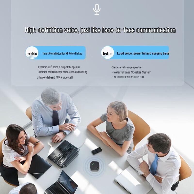 Tenveo Omnidirectional Video Conference Microphone Speaker (CN version)