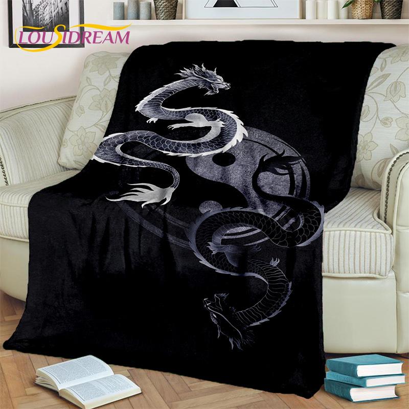 Chinese Bagua Yin Yang 3D Tai Chi Deken, Zachte Worpdeken voor Thuis Slaapkamer Bed Sofa Picknick Reizen Kantoor Dekbed Kinderen