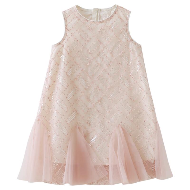Hacikis Kids' Sweet Pink Fishtail Vest Dress