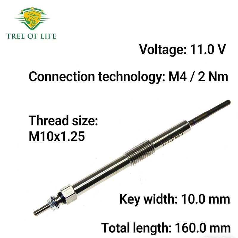 4x 11V Dual Core Heater Glow Plugs 12237791101 For Mini R50 R53 One D 2003 2004 2005 2006 1223 7 791 101 J571 0 100 226 437