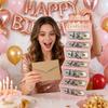 1pc Birthday Cash Gift Envelope Pink Cake Design Folded Money Holder Card for Girls Birthday Party Cash Packaging Supplies