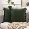 Nordic Style Solid Color Tassel Pillow Cover Short Plush Cushion Covers Bedroom Sofa Decorative Pillowcase Bohemian Style Gift Cushion Covers