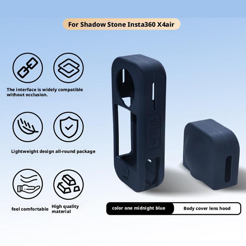For Insta360 X4 Air Shockproof Camera Silicone Body Protector With Lens Cover And Scratch-Resistant Soft Rubber