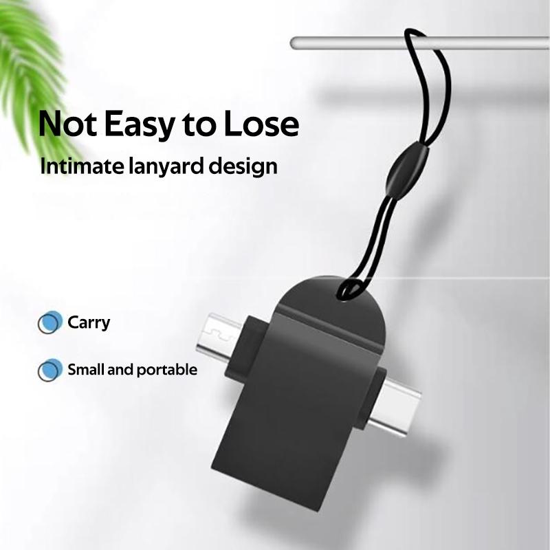 OTG Adapter USB Type C Micro USB 2 in 1 Android Mobile Phone Convertor U Disk Tablet OTG Connector USB3.0 OTG For Xiaomi