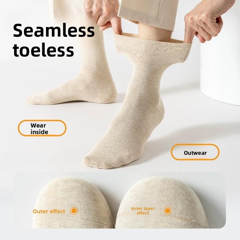 Summer Cotton Lightweight Socks - Breathable, Suitable for Sports, Mid-calf Length Socks, Prevent Odor, Anti-slip, Antibacterial
