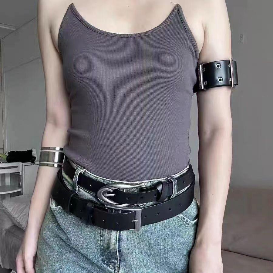 Astute Leather Arm Band - Retro Punk Style Bracelet for Photography