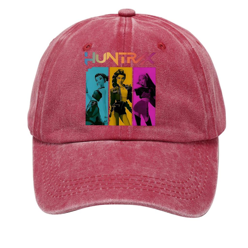 Washed Cotton Baseball Cap With Printed Distressed Soft Top Denim Hat For Men, European And American Retro Hat