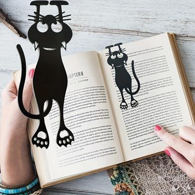 2Pcs 3D Lovely Cat Animal Bookmark Stereo Kawaii Cartoon Wacky Bookmark Student Gift