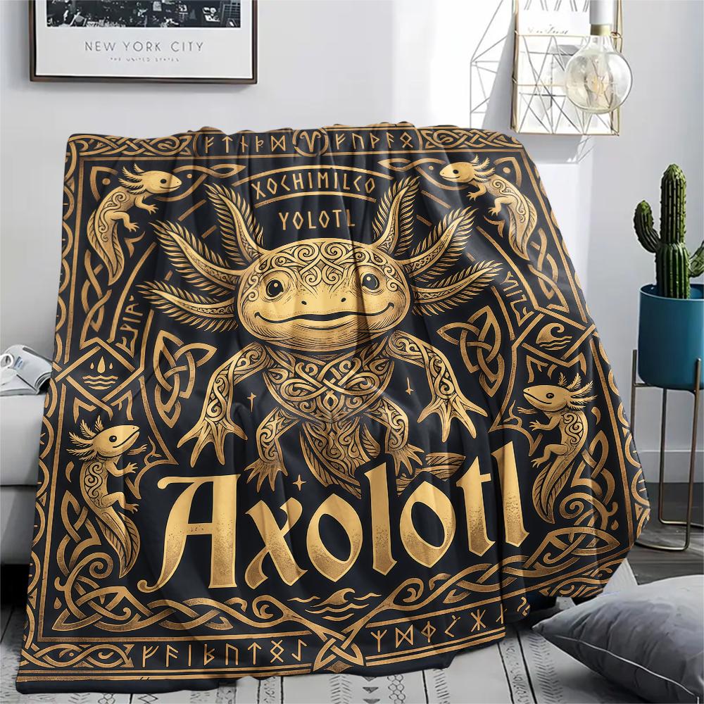 Viking retro animals Print Flannel Blanket,High quality Comfortable for All Seasons,Home Decor,Warmth and Comfort,Perfect for Christmas Gifts