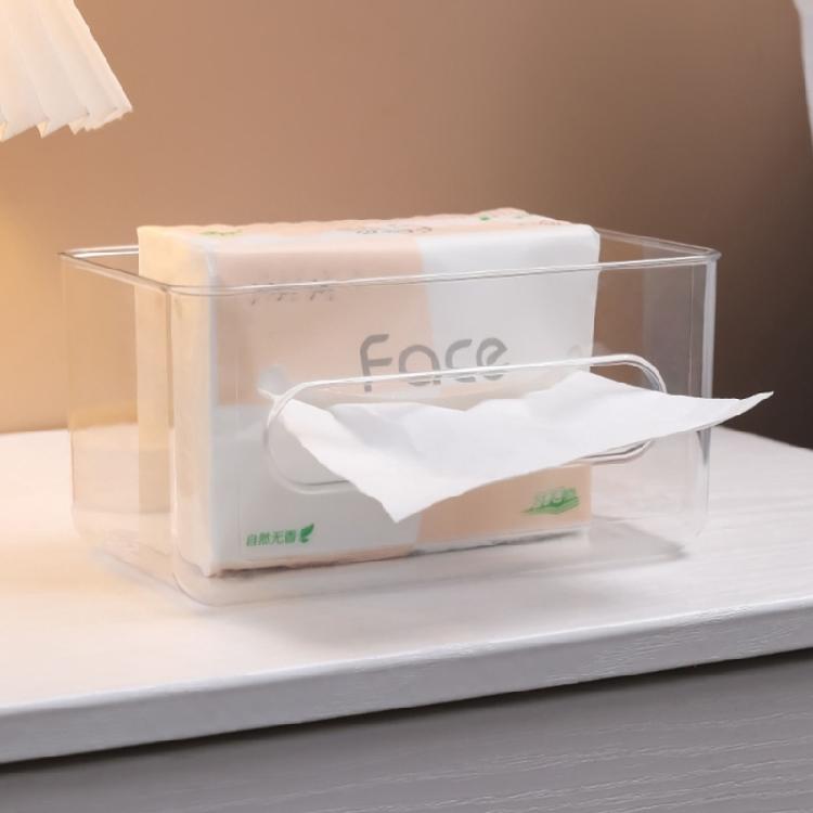 Transparente Taschentuchbox Servietten-Gesichtstuch-Aufbewahrungsbox Badezimmer Papierhalter