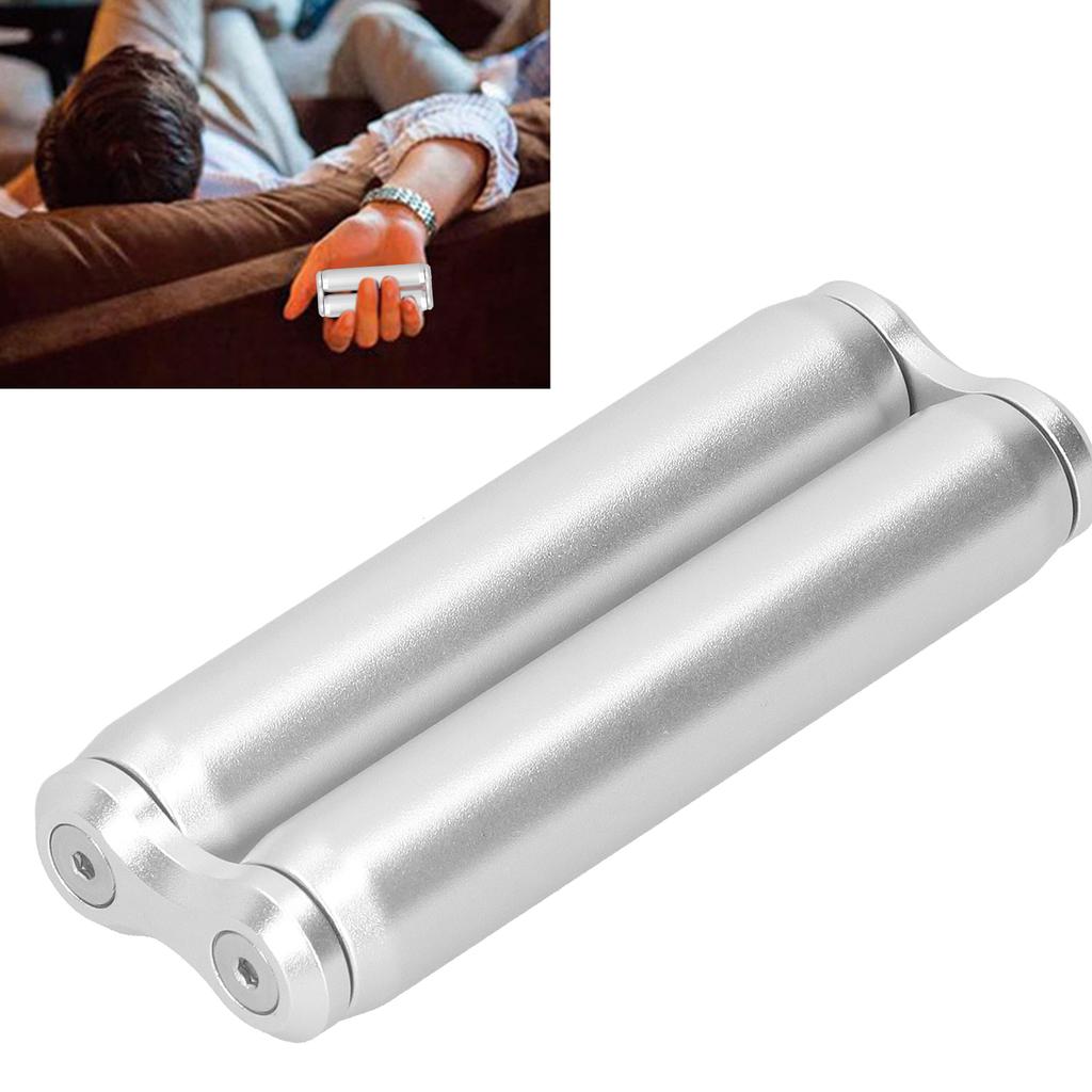 Hand Finger Massage Stress Relief Roller Alloy Fingertip Decompression Toy Silver