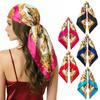 90cm Women’s Headscarf: Versatile, Faux-silk, Vintage-style Headscarf with Saddle Print