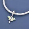 Natural Story S925 Tree of Life Dragonfly Charm Beads for DIY Bracelet Keychain Accessories