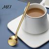 Lightweight Compact Spoon Stainless Steel Coffee Spoon, Round Small Teaspoon for Gold Plated Snack Utensil Dessert, Creative Stirring Ice Cream