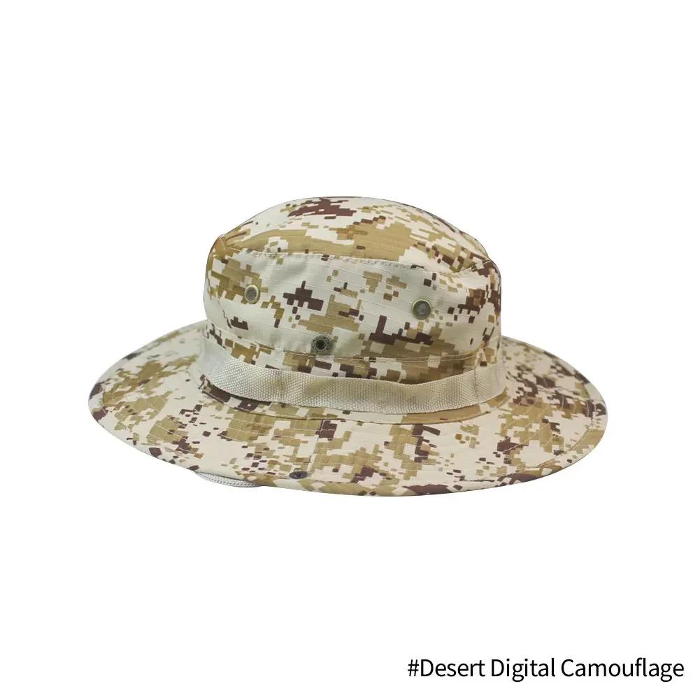 Camouflage Boonie Hut Taktische Fischerhüte Panama Sommerkappe Jagd Wandern Outdoor Camo Sonnenschirme Herren
