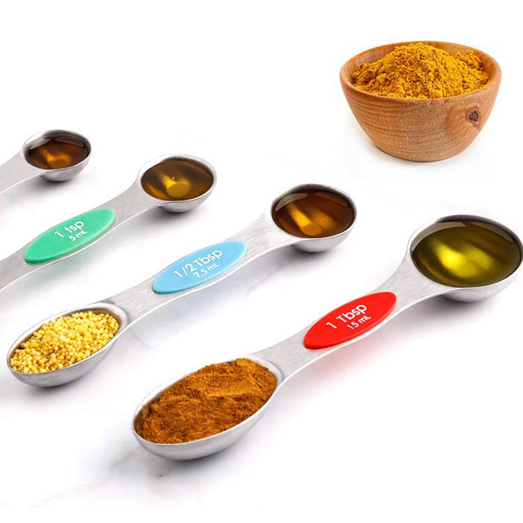 Innovatives magnetisches Messlöffel-Set in neun Teilen mit genauen Graduierungen für Rezepte