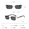 Rimless Cut Edge Rectangle Sun Glasses Glasses Unisex Frameless Eyewear Designer Style Style Trendy Classic Rectangular Shade Y2k Sun Eyeglasses
