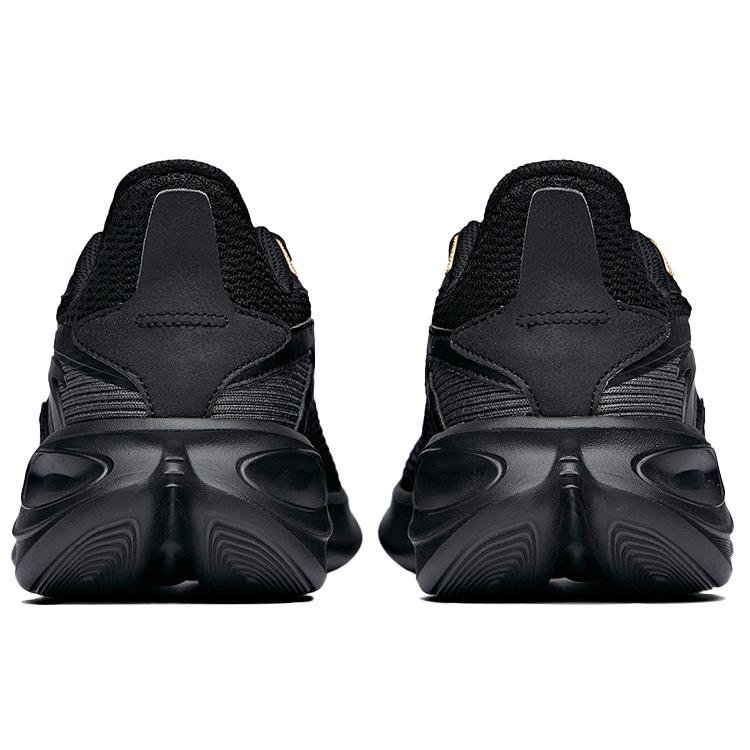 Anta Mesh, Synthetic Leather Cushioning Slip Resistant Abrasion Resistant Low top Running Shoes Men's Black 112045574-2