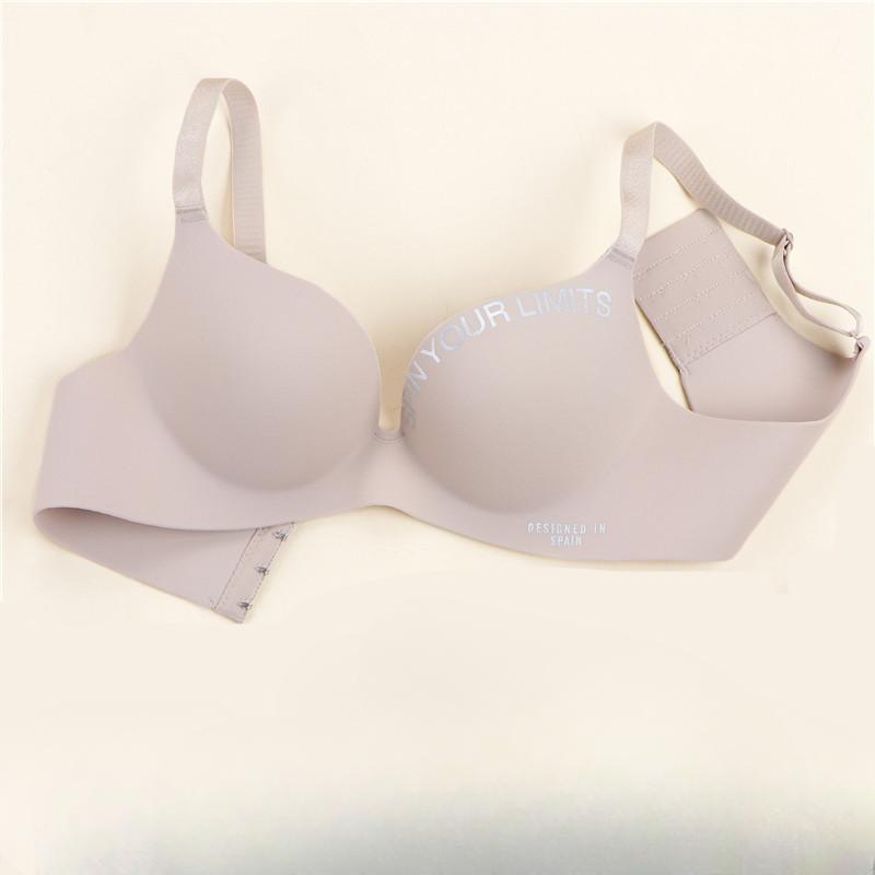 Dámská bezešvá podprsenka Sexy spodní prádlo Push Up Wireless Bralette Spodní prádlo Módní dopisní vzor Dámské spodní prádlo Podprsenky pro ženy