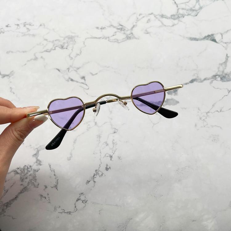 Mini Small Glasses Men'S Trendy Hip-Hop Sunglasses Small Love Retro Funny Small Frame Eyes Personalized Sunglasses Women