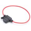 Auto Ring Fuse Black Insert Red Wire Harness Blade Fuse Holder Suitable for Cars and Motorcycles Car Fuse Box