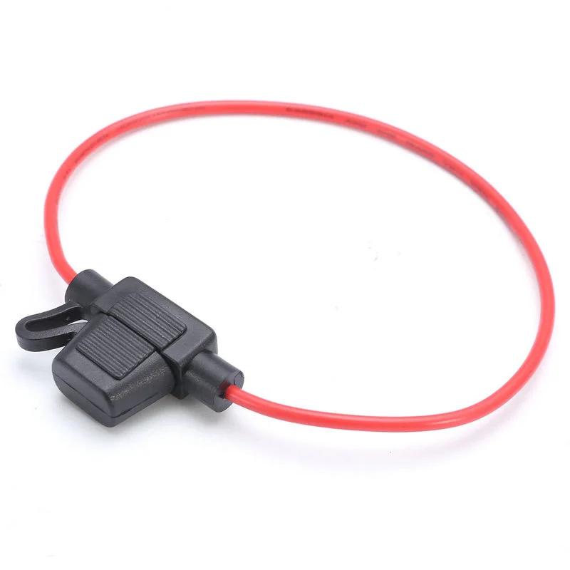 Auto Ring Fuse Black Insert Red Wire Harness Blade Fuse Holder Suitable for Cars and Motorcycles Car Fuse Box