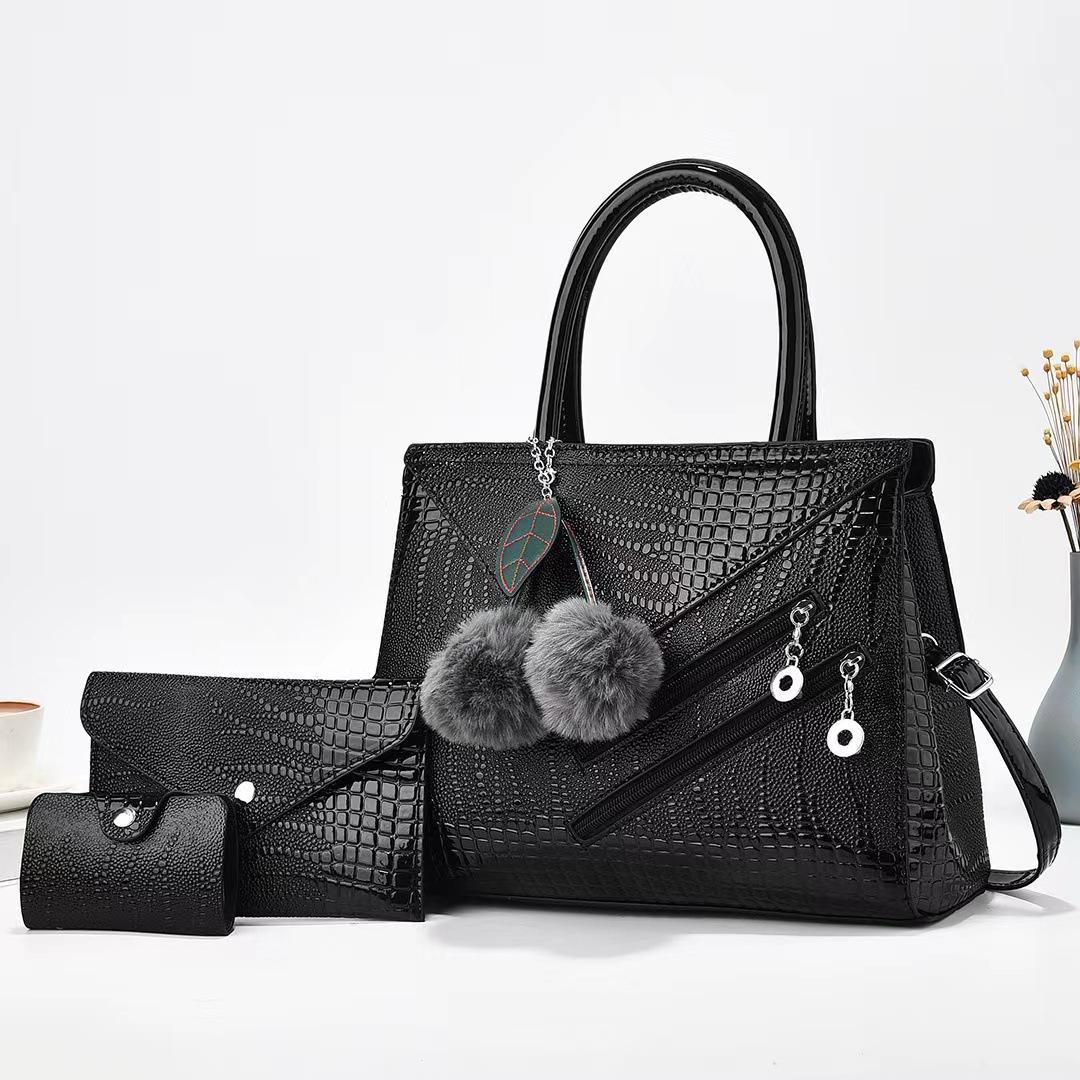 

Женские сумки Женские сумки Сумки для мамы и ребенка Сумки большой вместимости Качественные сумки 31*12*24 чёрный