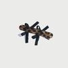 AMONG RIBBON HAIR PIN (LEOPARD) Leopard Ribbon Hair Clip