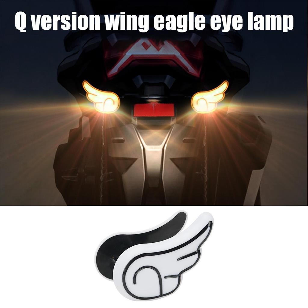 LED Motorcycle Lights Double Wings Motorcycle Warning Lights 2-Modes High Brightness Warning Lamp Decorative Shockproof Flashing
