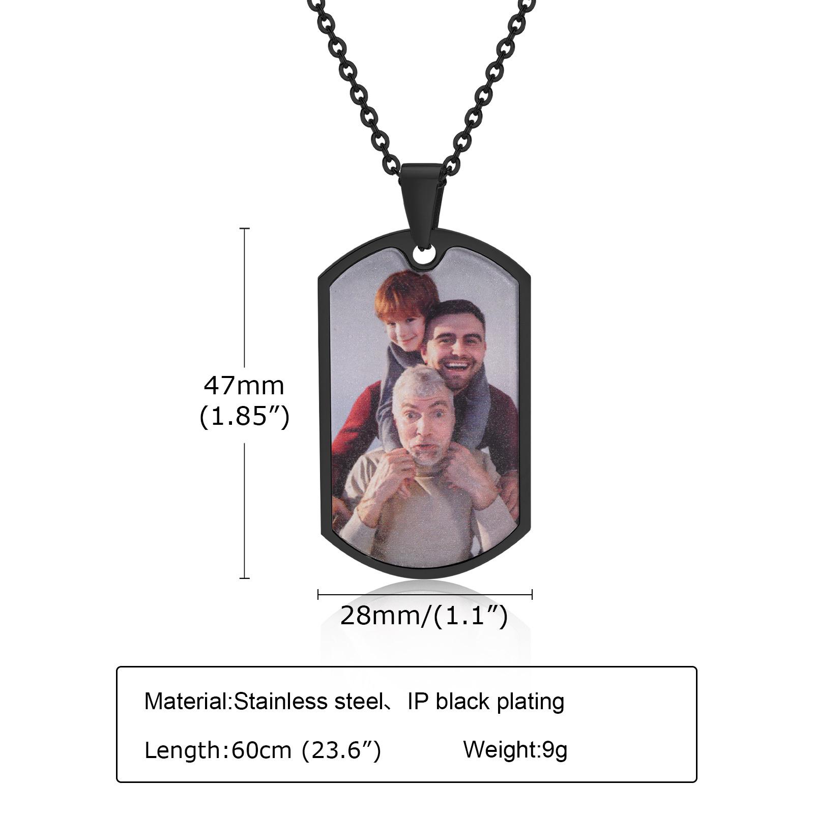 

Men Personalize Engrave Name Custom The Photo of Family Pendant Necklaces,Picture Words Date Pendant Dogtag,Love Keepsake Gifts