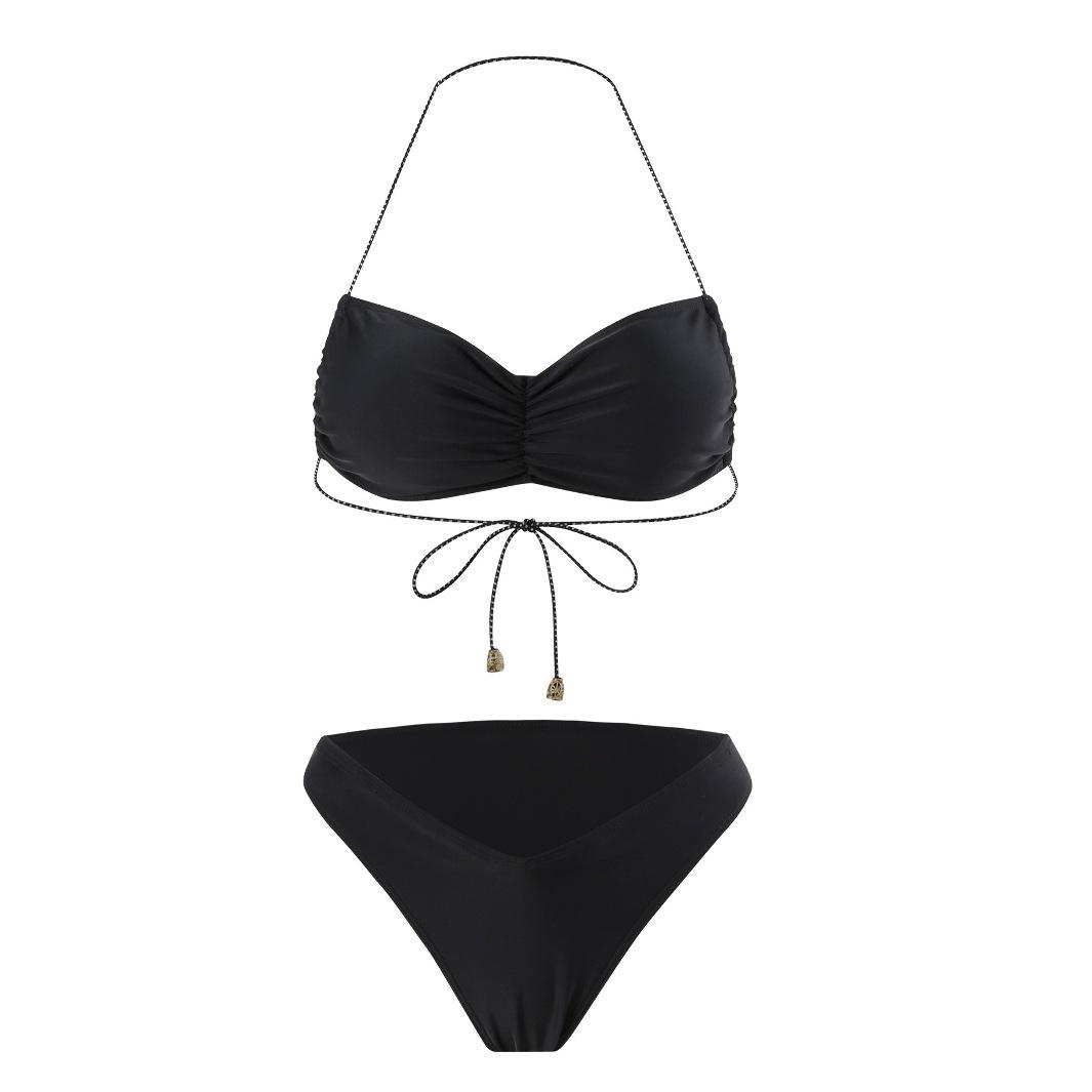 

2024 Sexy Halterneck Two-Piece Swimsuit with Beautiful Back Design Extra Large