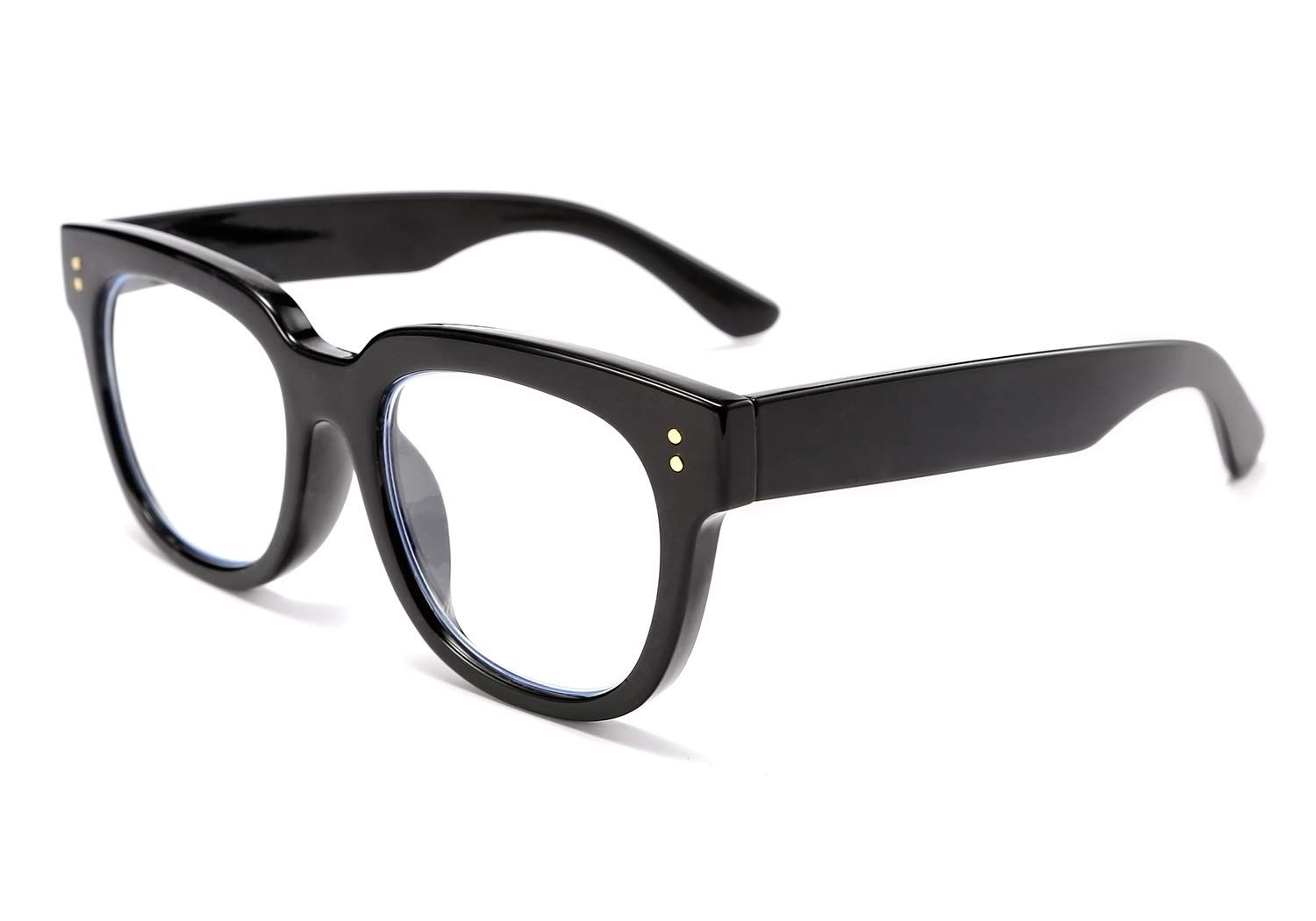 

FEISEDY Reading Wide Blue Light Thick Boston Single Vintage and Size B2523 Glasses, Frame, Blocking, Stylish, Style, Focus, Style, Cool, Men s чорний