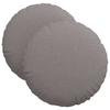 Seat Cushion 2 Pcs Taupe Ø40 X 13 Cm Fabric