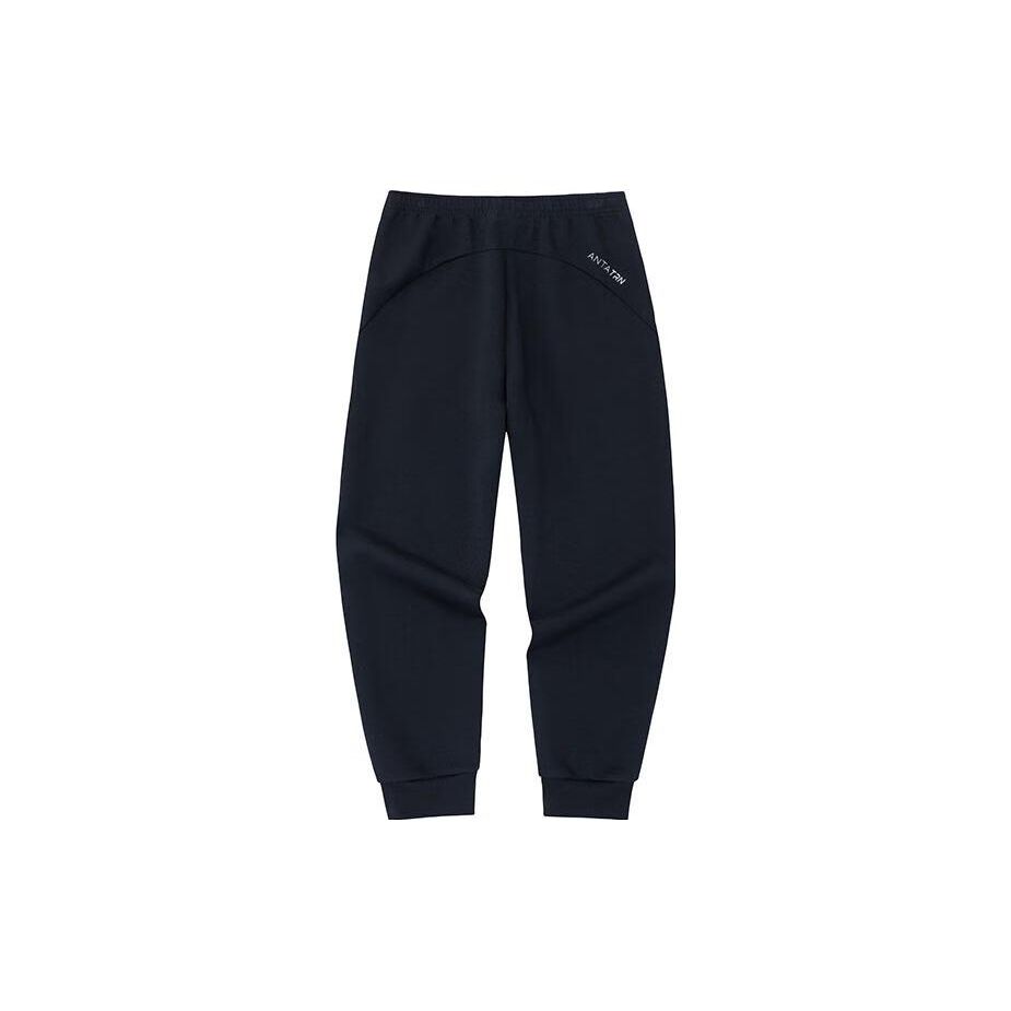Anta Training Series Solid Color Logo Jogger Pants Women Pants Black 162337322-1