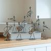 8 Stück Handgefertigtes Schmiedeeisen Bandstatuen-Set, Metallmusiker-Figuren, Heimdekoration, Einzigartige Warme Geschenkoption