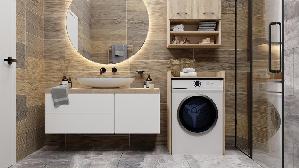 Bathroom Cabinet For Washing Machine Pola Np Color Sonoma Oak