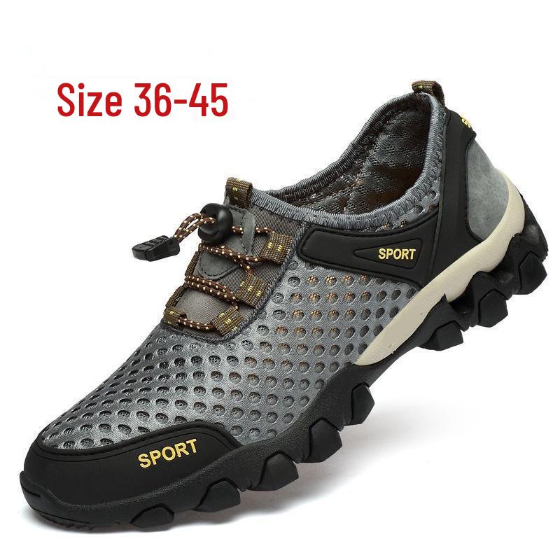 

Men s Plus Size Breathable Mesh Sports & Casual Shoes for Running & Climbing 43 серый