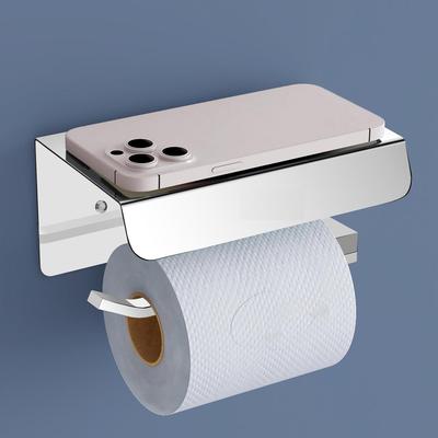 Platin Edelstahl 304 Güte Toilettenpapierhalter/Toilettenpapierrollenhalter mit Handyablage/Toilettenpapierrollenhalter Ständer