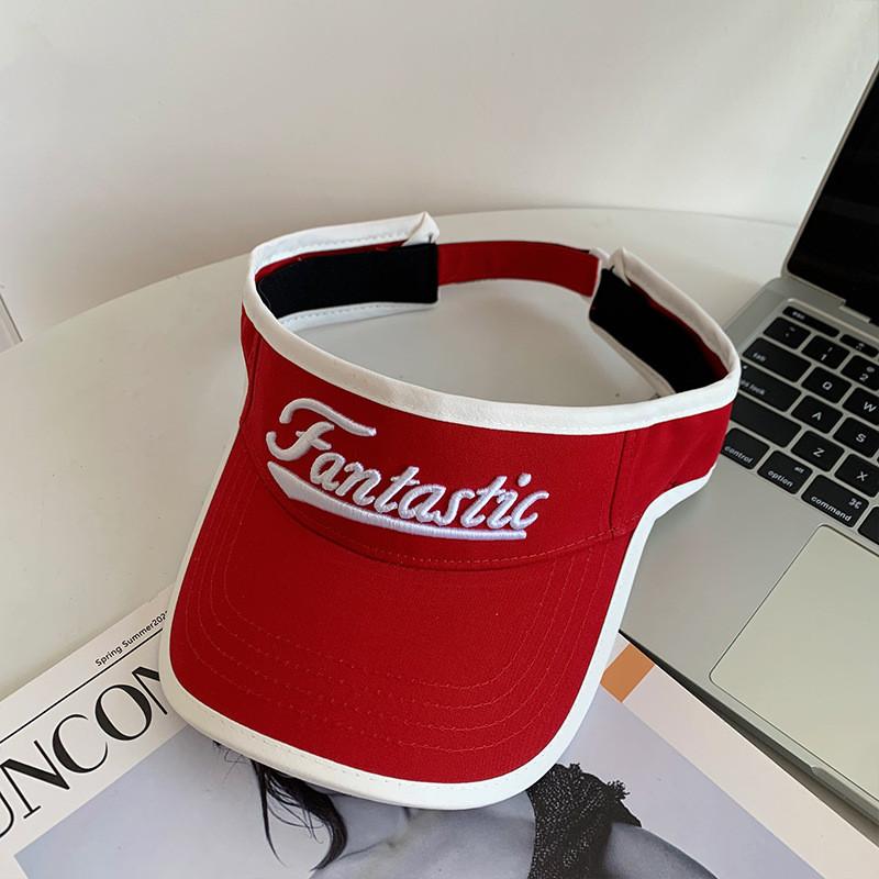 

Summer Womens Sun Hat With Wide Brim Breathable Cotton For Uv Protection червоний